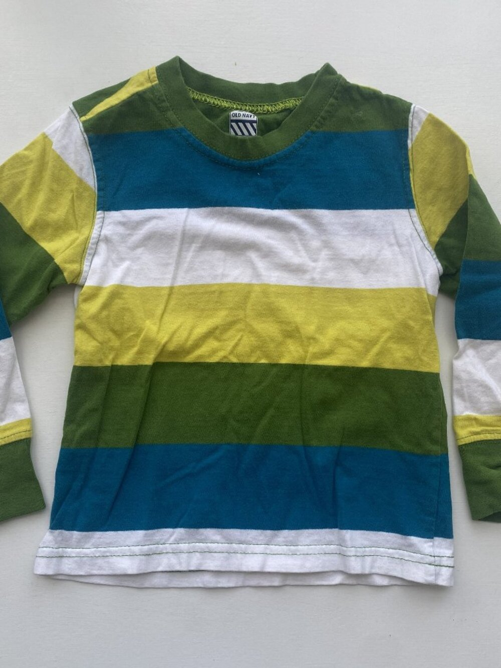 Old Navy children's striped long-sleeve crewneck shirt